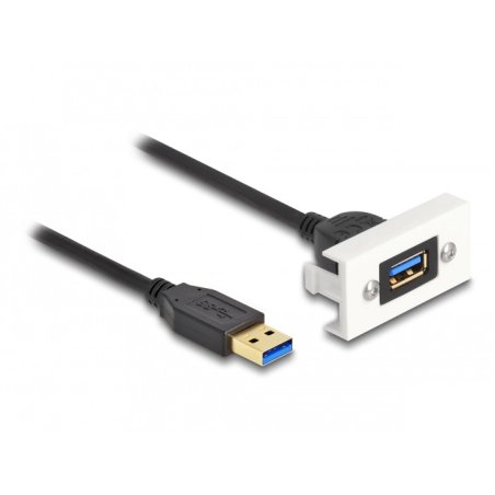 DeLOCK Module Easy 45 SuperSpeed USB (USB 3.2 Gen 1) USB Type-A femelle à USB Type-A mâle avec câble court, 22,5 x
