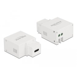 DeLOCK Keystone Module USB Type-C Port 2,1 A de chargement blanc