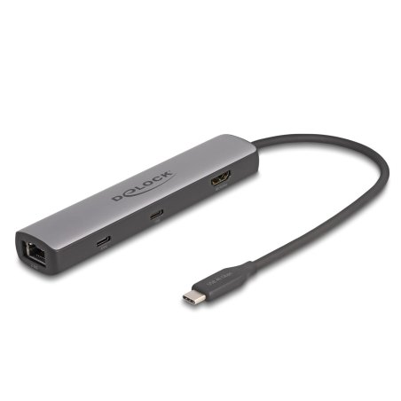DeLOCK Station d’accueil USB 40 Gbps USB Type-C 8K - HDMI / USB 10 Gbps / 2,5 Gigabit LAN / PD 3.0 100 W