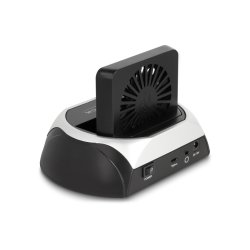USB 10 Gbps Dockingstation für 2.5? / 3.5? SATA HDD / SSD oder M.2 NVMe PCIe oder SATA SSD mit Lüfter