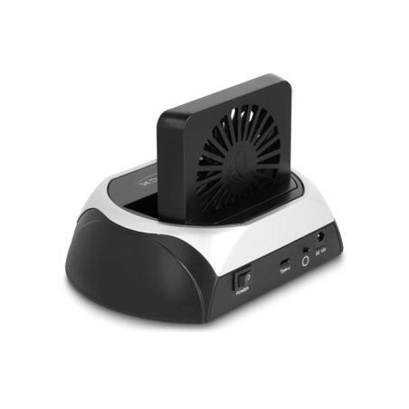 USB 10 Gbps Dockingstation für 2.5? / 3.5? SATA HDD / SSD oder M.2 NVMe PCIe oder SATA SSD mit Lüfter