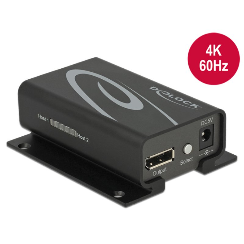 DisplayPort 1.2 Switch 2 x DisplayPort in 1 x DisplayPort out 4K