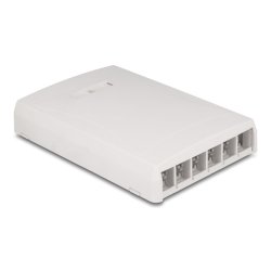 DeLOCK Boitier mural Keystone, 6 ports, blanc