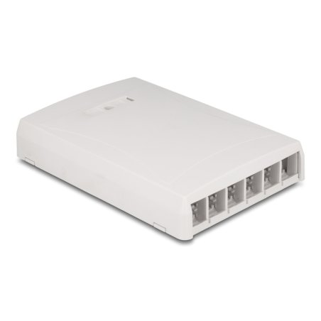 DeLOCK Boitier mural Keystone, 6 ports, blanc