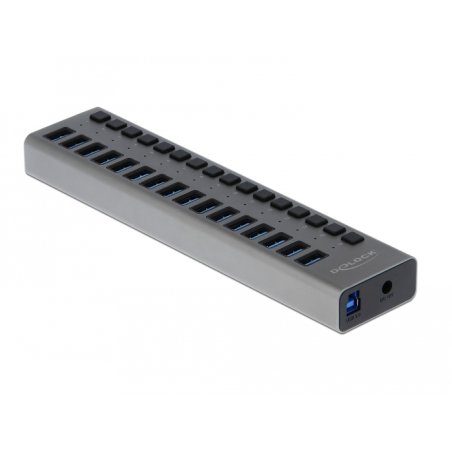 DeLOCK Externe USB 5 Gbps Hub avec 16 ports et interrupteurs