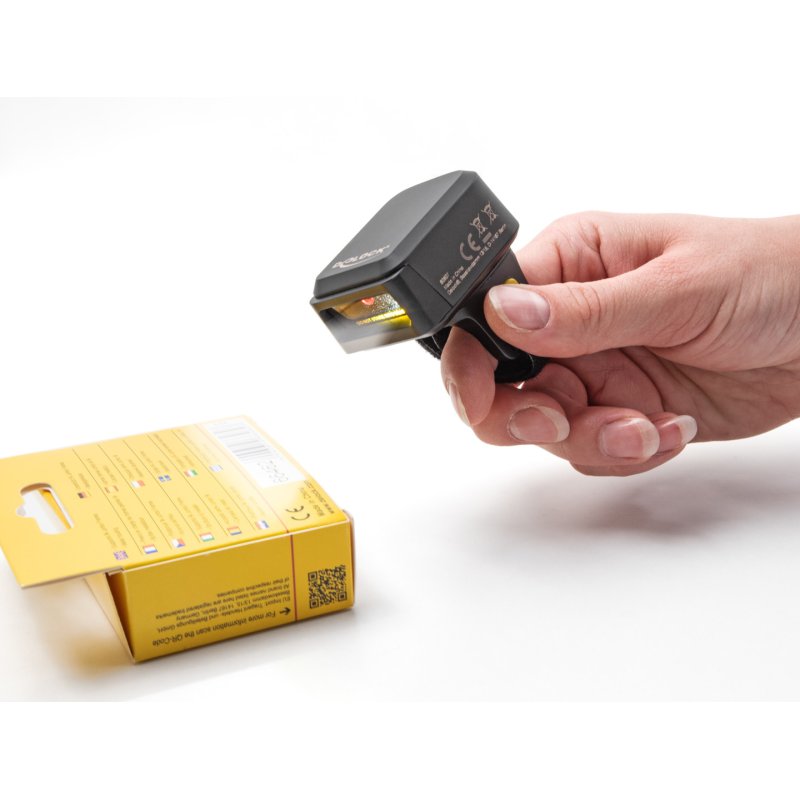 DeLOCK Anneau de scanner de codes-barres 1D et 2D avec 2,4 GHz ou Bluetooth (2 unités) station de chargement