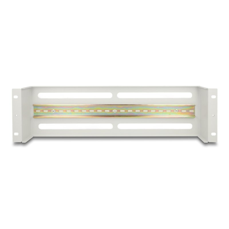 DeLOCK 19″ Circuit-breaker strip with cover and DIN rail 3U metal grey