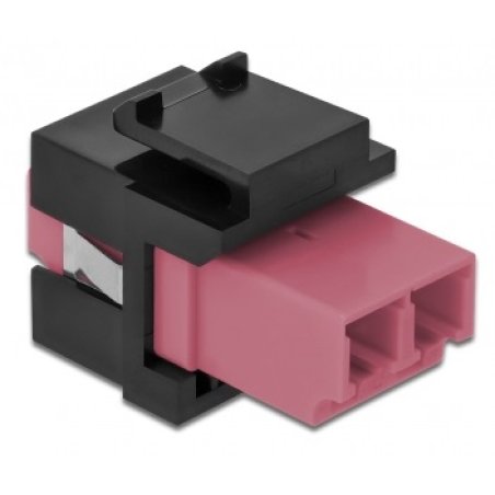 DeLOCK Module Keystone LC Duplex femelle à LC Duplex femelle violet / noir