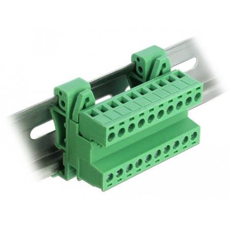 DeLOCK 66082 terminal block 10-pin Green