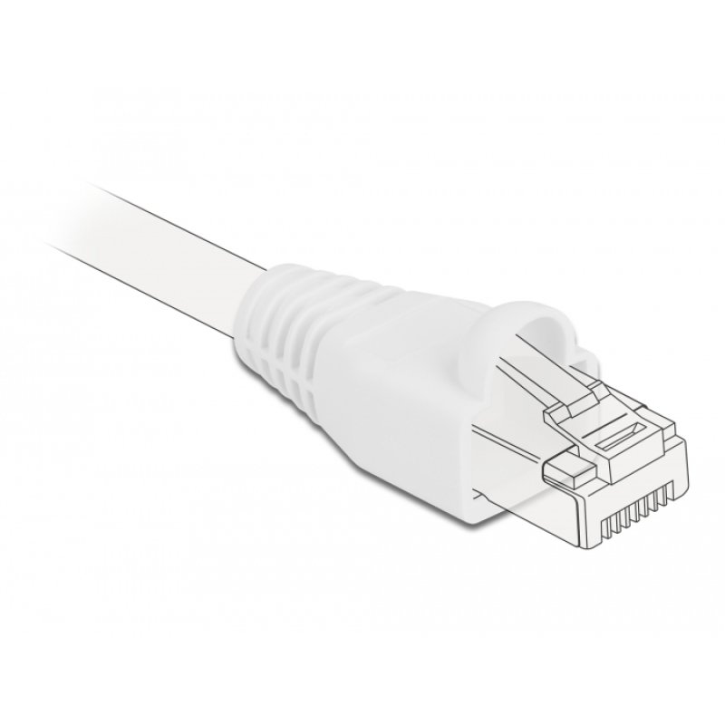 Knickschutztülle für RJ45 Stecker weiß 20 Stück