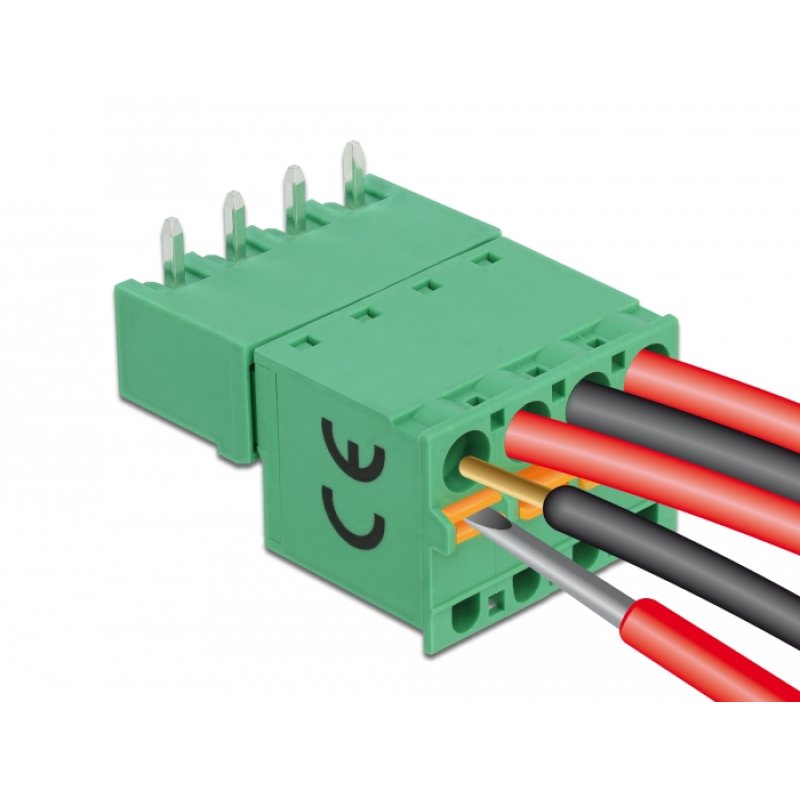 Terminalblock Set für Platine 4 Pin 5,08 mm Rastermaß horizontal