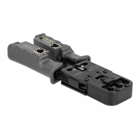 DeLOCK Pince de sertissage avec dénudeur et testeur de réseau pour connecteur mâle 8P (RJ45), 6P (RJ12/11), 6P DEC