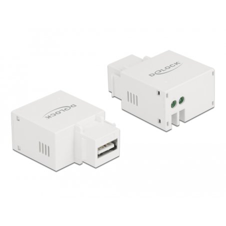 DeLOCK Keystone Module USB Type-A Port 2,1 A de chargement blanc
