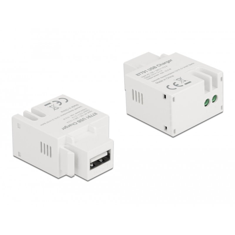 Keystone Modul mit USB Typ-A Ladebuchse 2,1 A weiß