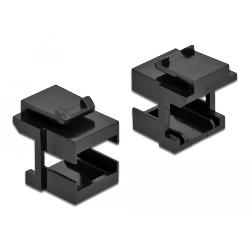 DeLOCK Capot Keystone noir pour 10 coupleurs de fibre