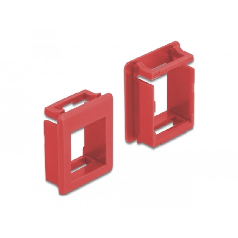 DeLOCK Keystone Holder for cases 4 pieces red