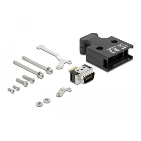 MDR Stecker 14 Pin Lötanschluss mit Gehäuse