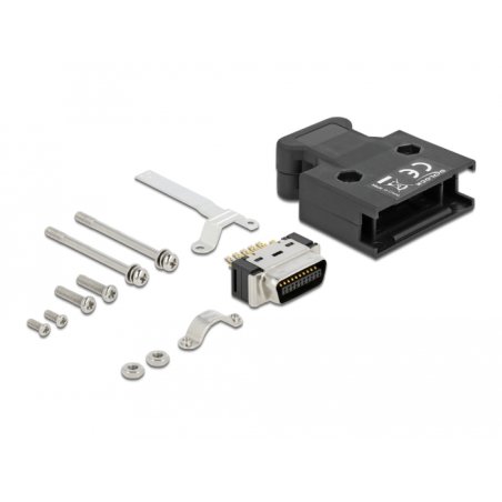 DeLOCK MDR mâle, 20 broches raccordement soudé avec boitier
