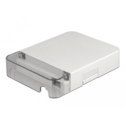 DeLOCK Optical Fiber Connection Box for wall mounting for 1 x SC Simplex or LC Duplex white