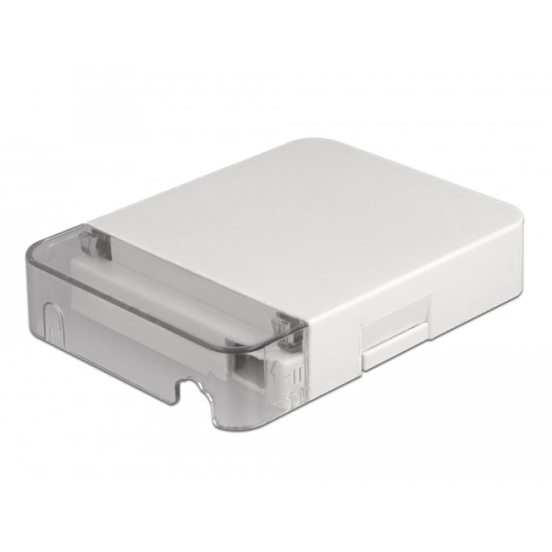 DeLOCK Optical Fiber Connection Box for wall mounting for 1 x SC Simplex or LC Duplex white