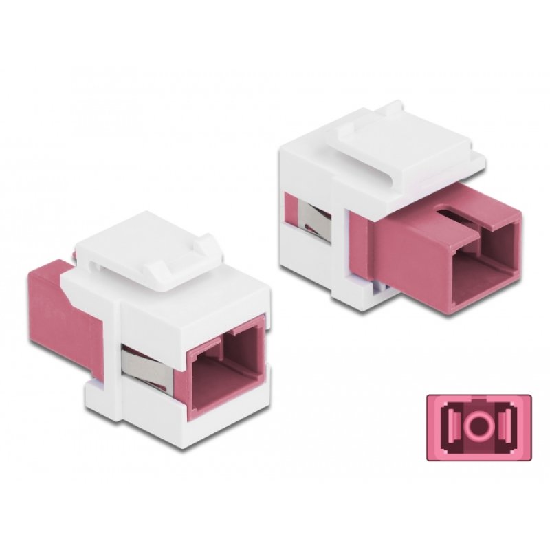 DeLOCK Keystone Module SC Simplex female to SC Simplex female violet / white