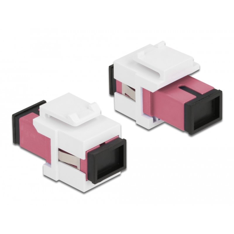 DeLOCK Module Keystone SC Simplex femelle à SC Simplex femelle violet / blanc