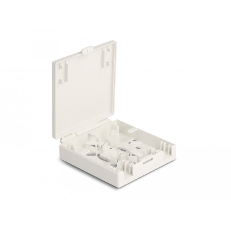 DeLOCK Optical Fiber Connection Box for wall mounting for 2 x SC Simplex or LC Duplex white