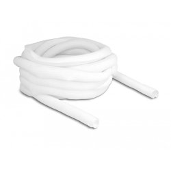 DeLOCK Braided Sleeve self-closing 10 m x 25 mm white