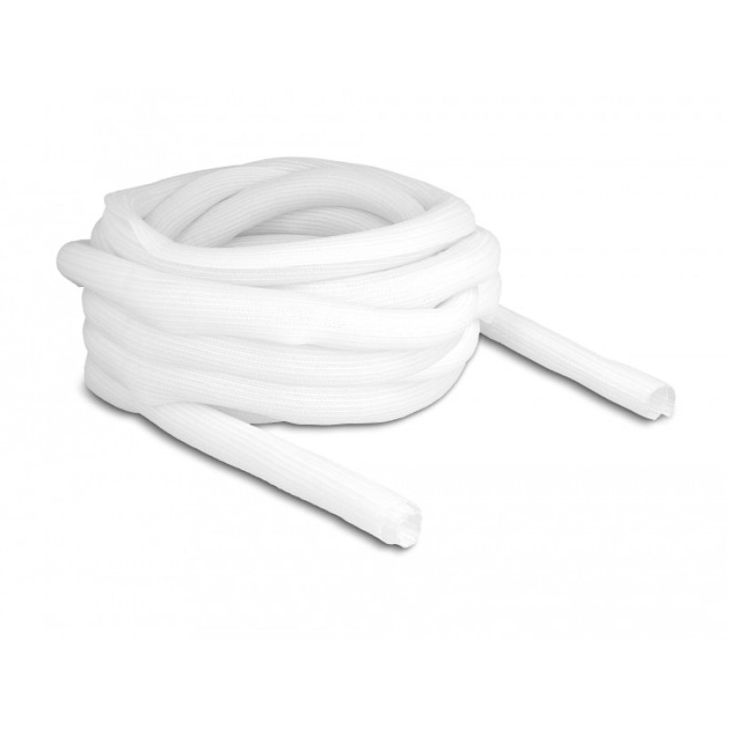 DeLOCK Manchon tressé autofermant 10 m x 25 mm, blanc