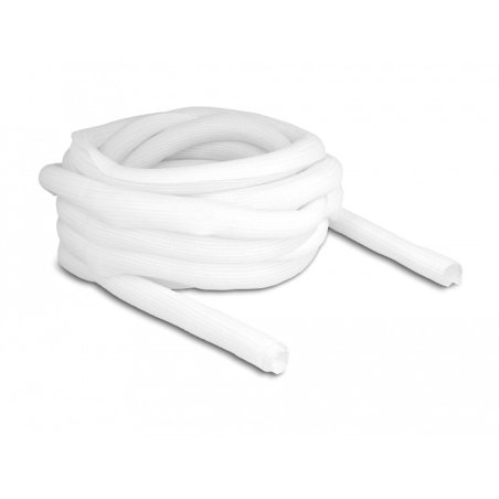 DeLOCK Manchon tressé autofermant 10 m x 25 mm, blanc