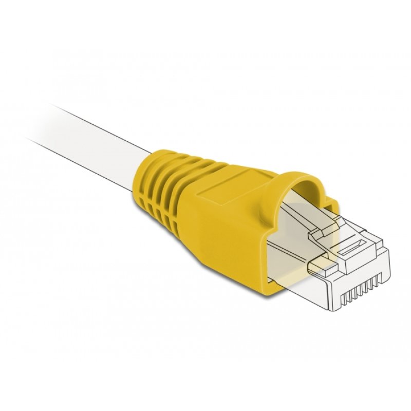 DeLOCK Strain relief for RJ45 plug yellow 20 pieces