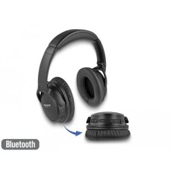 DeLOCK Bluetooth 5.0 Headphones Over-Ear foldable with integrated Microphone and intense Bass, up to 20 hours playback