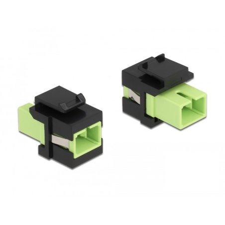 DeLOCK Module Keystone SC Simplex femelle à SC Simplex femelle vert citron / noir