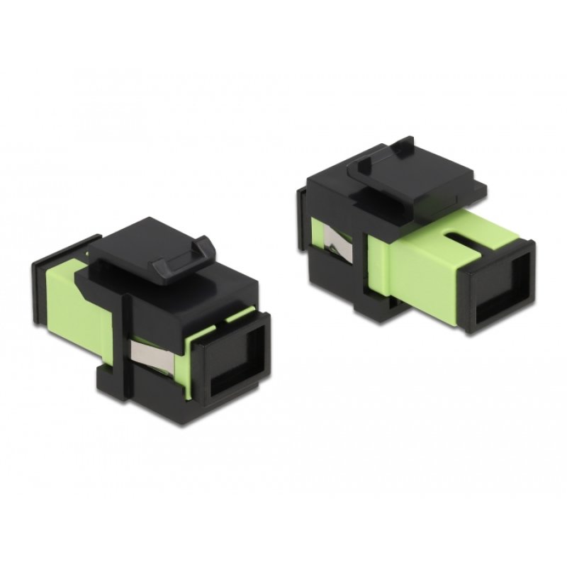 DeLOCK Module Keystone SC Simplex femelle à SC Simplex femelle vert citron / noir