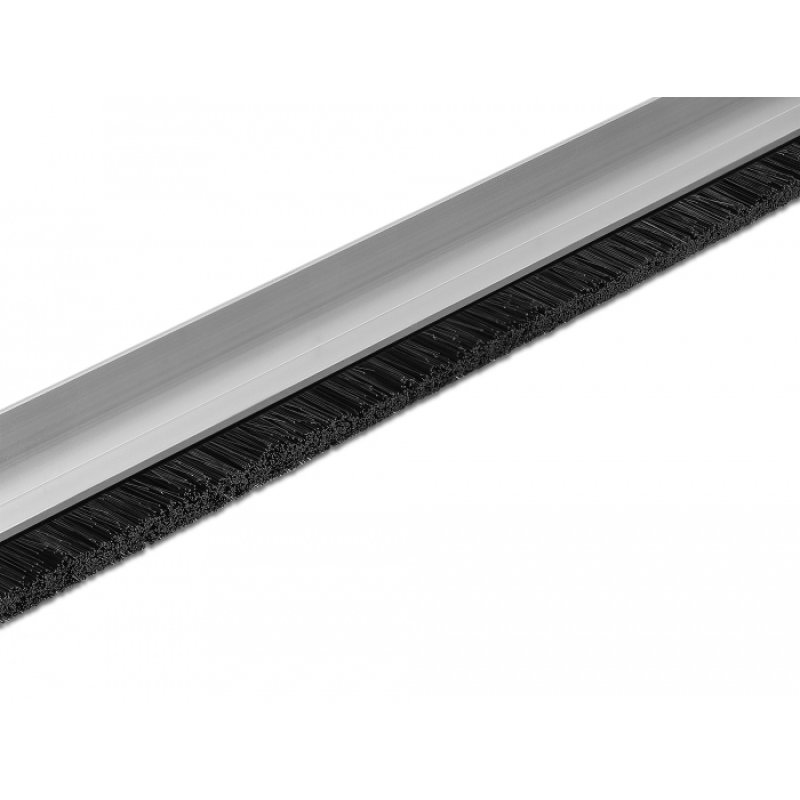 Bürstenstreifen 20 mm mit Alu-Profil gewinkelt - Länge 1 m