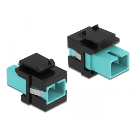 DeLOCK Keystone Module SC Simplex female to SC Simplex female aqua / black