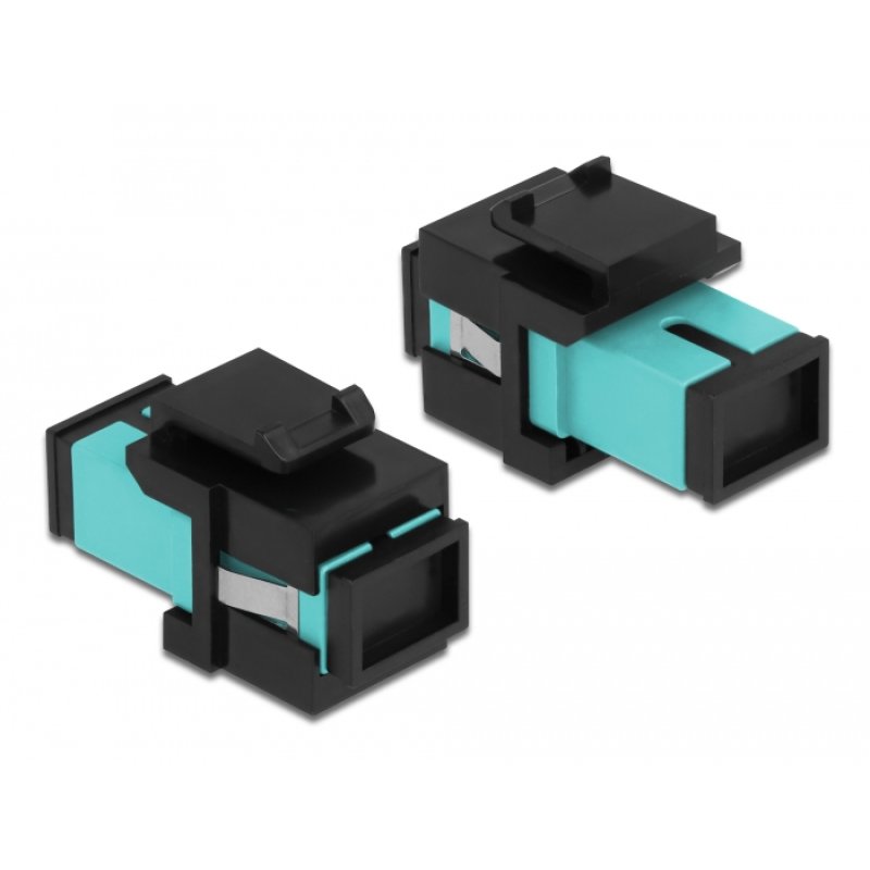 Keystone Modul SC Simplex Buchse zu SC Simplex Buchse aqua / schwarz
