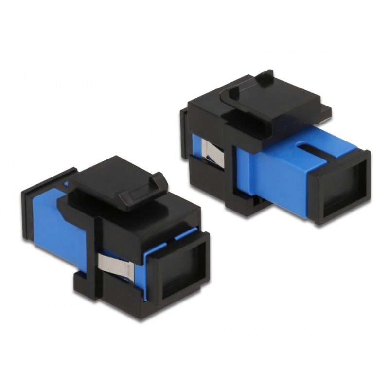DeLOCK Module Keystone SC Simplex femelle à SC Simplex femelle bleu / noir