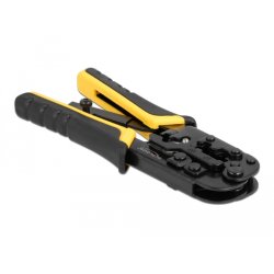 Universelle Crimpzange mit Abisolierer für 8P (RJ45), 6P (RJ12/11) oder 4P Stecker