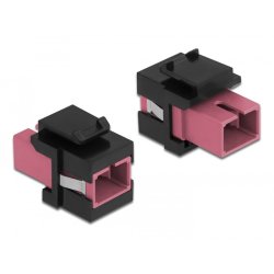 DeLOCK Keystone Module SC Simplex female to SC Simplex female violet / black