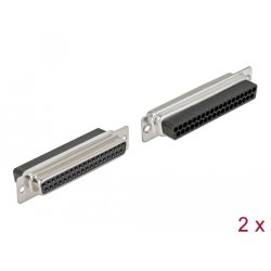 DeLOCK D-Sub 37 pin crimp female, metal, 2 pieces