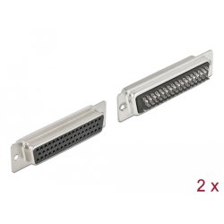 D-Sub HD 50 Pin Buchse Metall, Lötversion, 2 Stück
