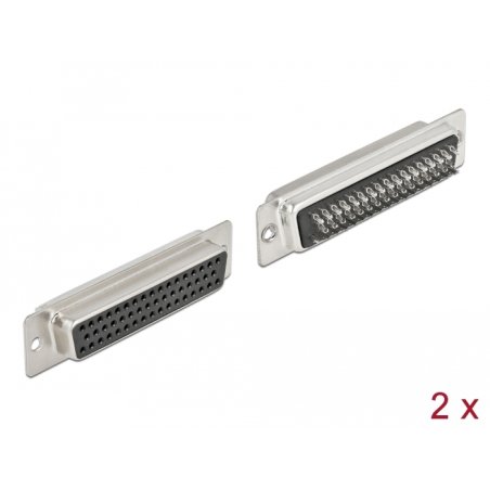 D-Sub HD 50 Pin Buchse Metall, Lötversion, 2 Stück