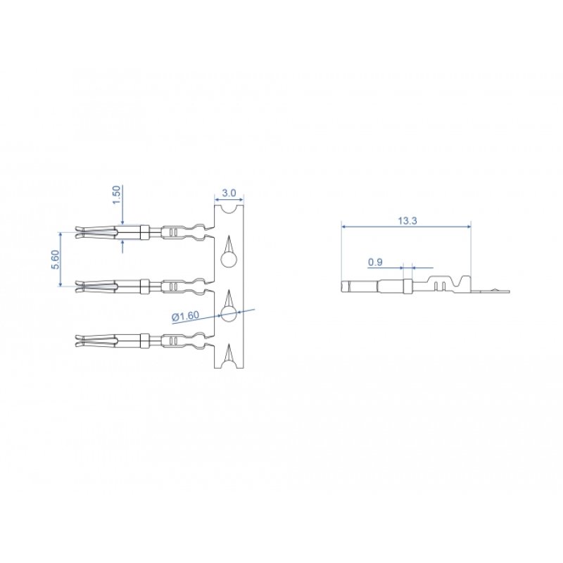 Crimp-Kontakte für D-Sub HD Crimp Buchse 40 Stück