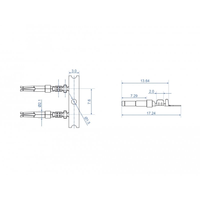 DeLOCK Contacts à sertir pour D-Sub femelle, 40 pièces