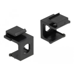 DeLOCK Capot Keystone noir avec 4 trous de 8,0 mm