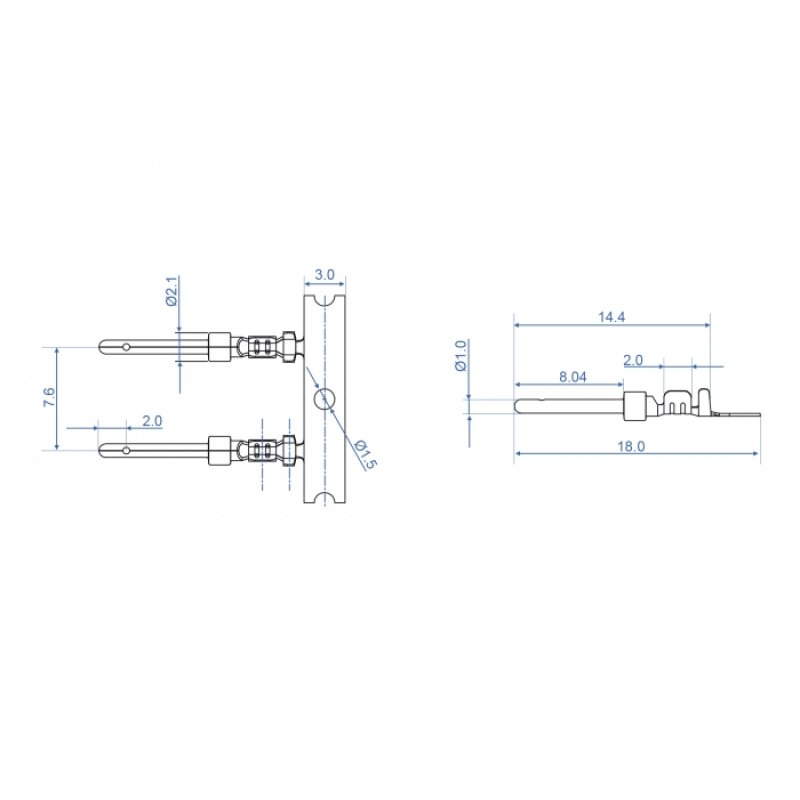 DeLOCK Crimp contacts for D-Sub crimp male 40 pieces