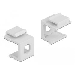 Keystone Abdeckung weiß mit 8,0 mm Durchführung Hex 4 Stück