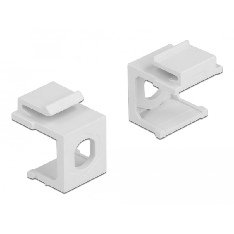 DeLOCK Capot Keystone blanc avec 4 trous de 8,0 mm