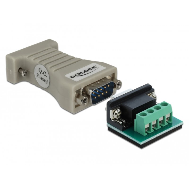 DeLOCK Convertisseur 1 x Serial RS-232 DB9 à 1 x Serial RS-485 avec protection ESD 15 kV de surintensité 600 W